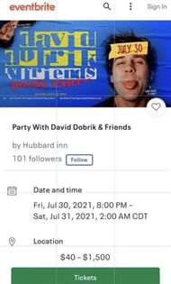 David Dobrik upsets fans by planning an upcoming party for fans (Image via Instagram)